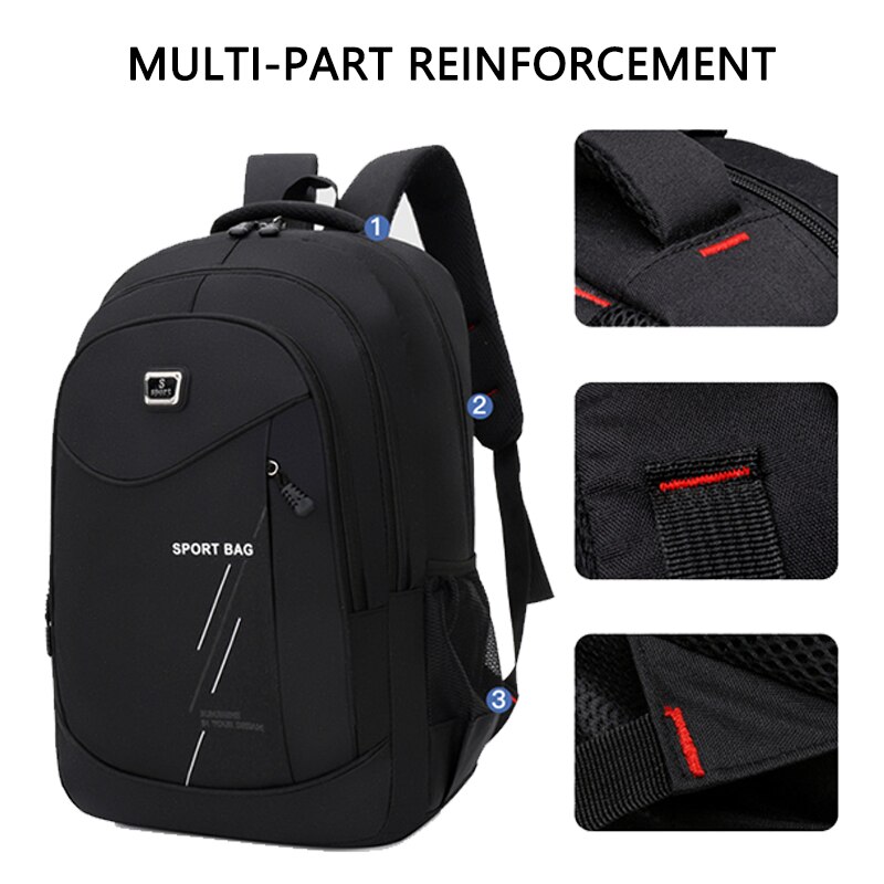 large capacity men backpack Oxford school bag for boys teenage student backpack young backbag Casual college style