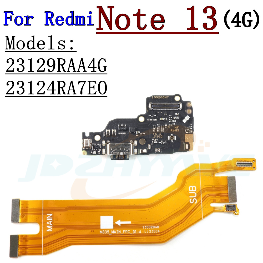 USB-Ladeanschluss SIM-Kartenleser-Anschlussplatine für Xiaomi Redmi Hinweis 9S 9 10 10s 11 11s 12 12S 13 Profi+ 5G 4G Hauptflexkabel