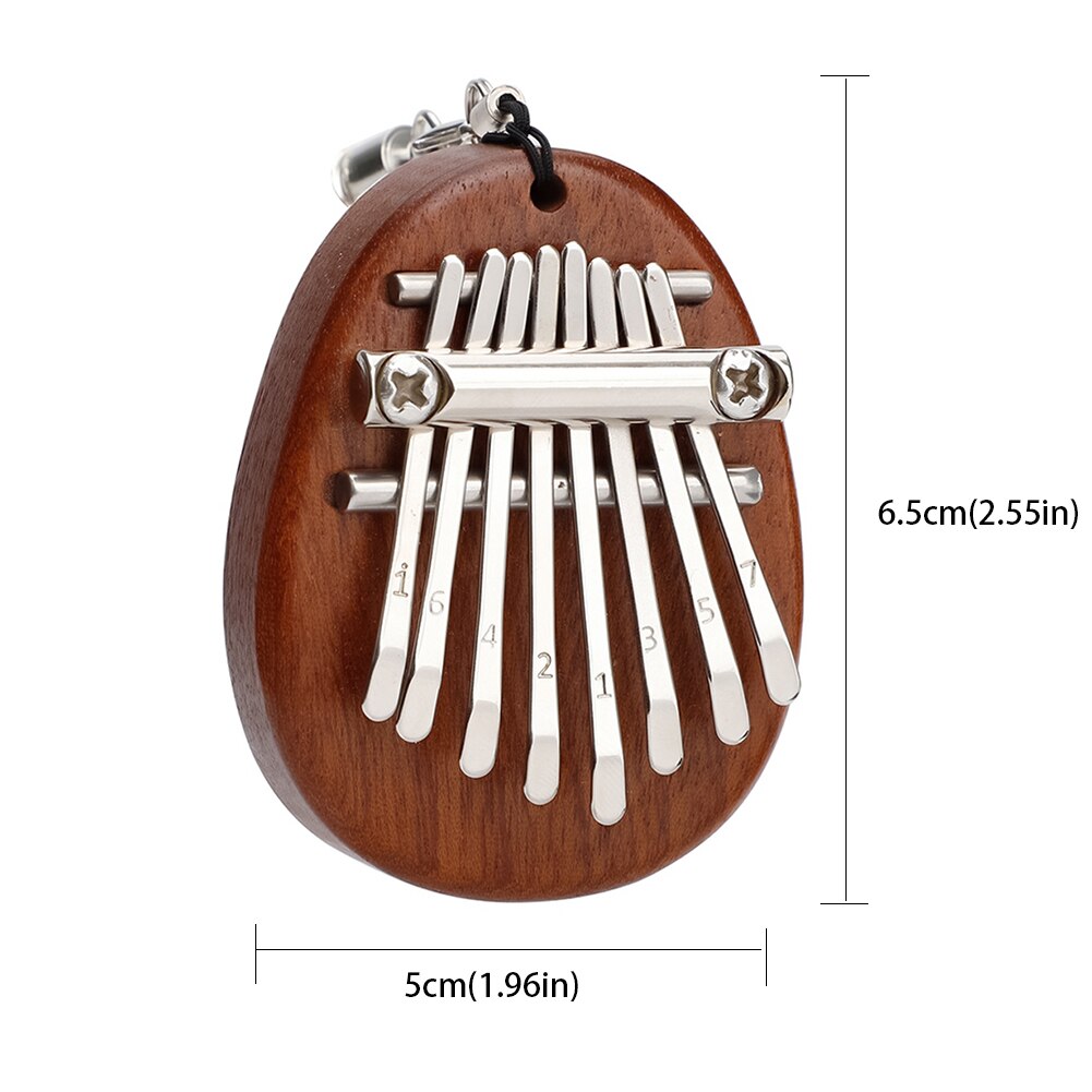 Mini Piano de pulgar de 8 teclas, instrumento Musical de Marimba, dedo de África, colgante,