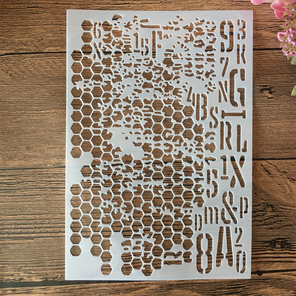 A5 21Cm Letters Textuur Gelaagdheid Stencils Schilderij Plakboek Kleuring Embossing Album Decoratieve Template: 4