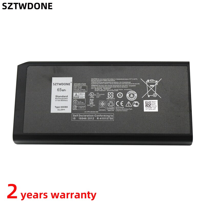 Sztwdone 4XKN5 Laptop Batterij Voor Dell Latitude 14 5404 7404 Latitude 12 (7204) robuuste Extreme P45G X8VWF CJ2K1 11.1V 65WH