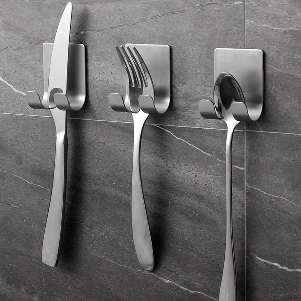 Stainless Steel Razor Holder Men Shaving Razor Straight Stand Shelf Shaving Razor Storage Rack Bathroom Hook Organizer