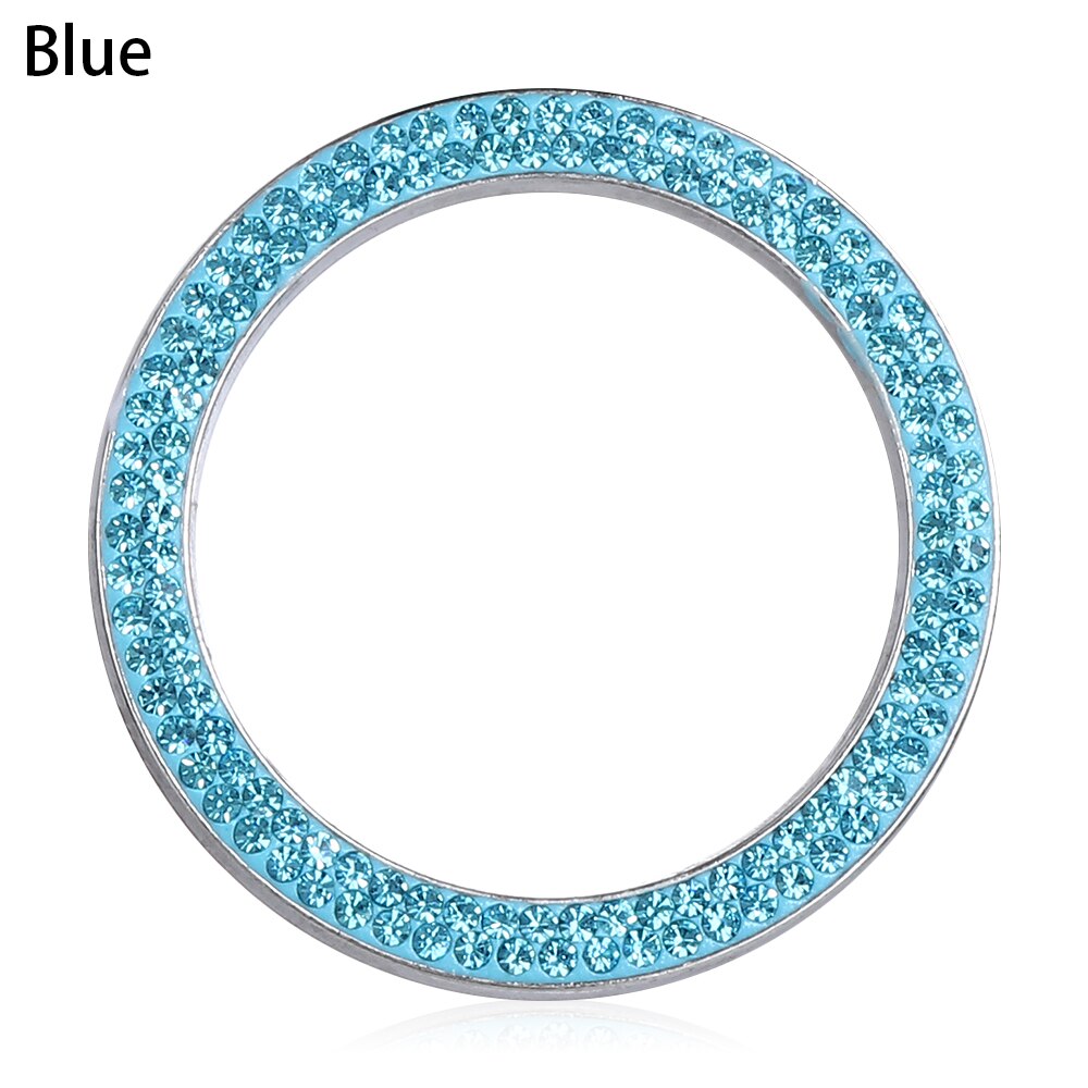 Auto's Start Stop Ontsteking Drukknop Cover Auto's One-Key Motor Strass Diamant Kristallen Ring DIY Auto Decoratie