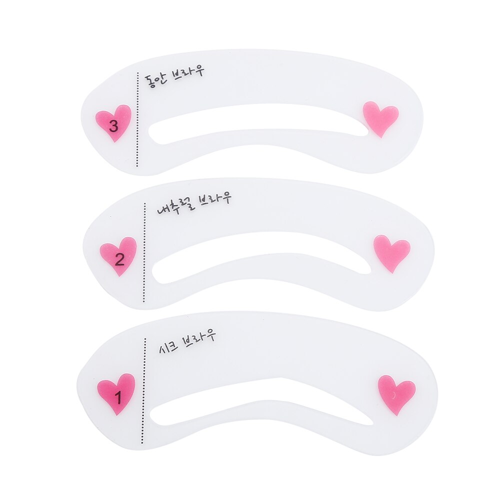 3 Styles/Set Grooming Brow Stencil Kit Shaping DIY Beauty Eyebrow Template Makeup Tool Reusable Eyebrow Definition