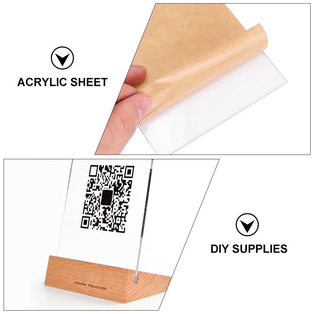 10 Pcs Transparent Acrylic Sheets Multi-functional DIY Photo Frame Panels