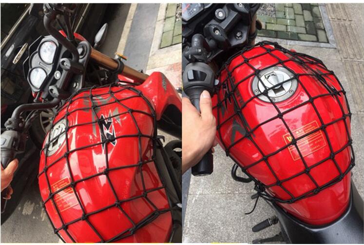 Motorcycle Luggage Net Bike 6 Hooks Hold down Fuel Tank Luggage Mesh Web Bungee CBR250 CB400 VTEC XJR400 YZF R1 S1000RR Z1000