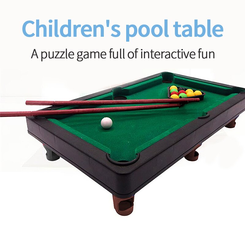 Mini bordplade pool simulering billardbord pool bærbar desktop legetøjssæt underholdning brætspil forældre-barn interaktivt legetøj