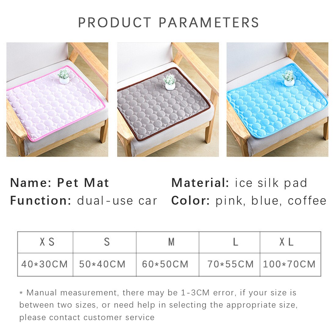 Dog Mat Cooling Summer Pad Mat For Dogs Cat Blanket Sofa Breathable Pet Dog Bed Summer Washable for Cat/ Dog/ Puppies/ Kittens