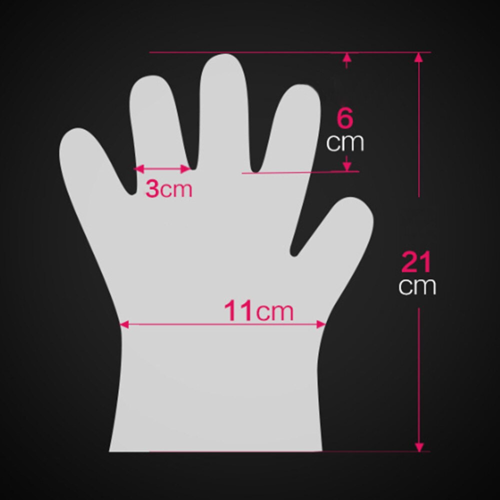 100 Pcs Children's Disposable Gloves Thick Hand Protection Gloves PE Film Plastic Gloves for 4 ~ 12 years old Kid's