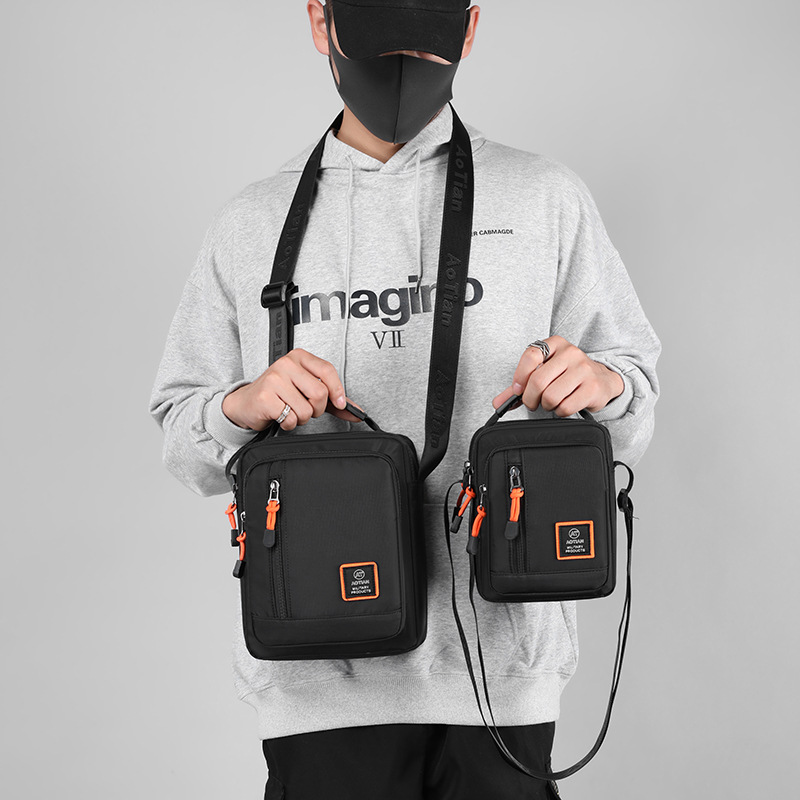 Bolso de hombro para hombre, bolso pequeño impermeable para teléfono móvil, bolso de mensajero para hombre, bolso cuadrado, bolsos cruzados de viaje
