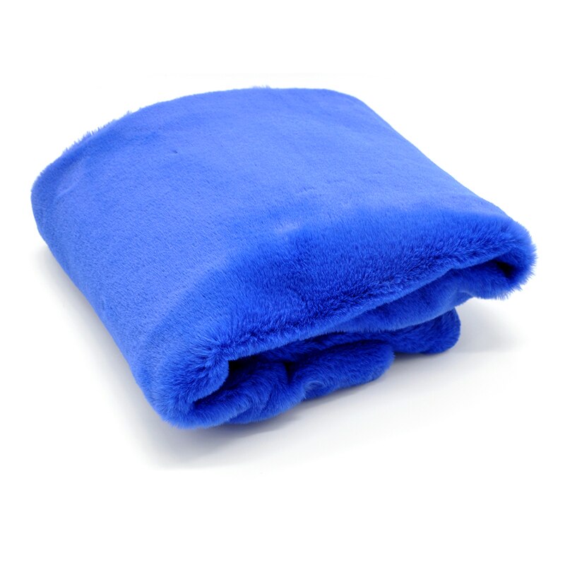 Imitatie Rex Konijnenbont Fluwelen Stof Kat En Hond Nest Pop Sjaal Teller Achtergrond Stof Diy Handgemaakte Zachte Stof 0.5X1.6M: sapphire Blue