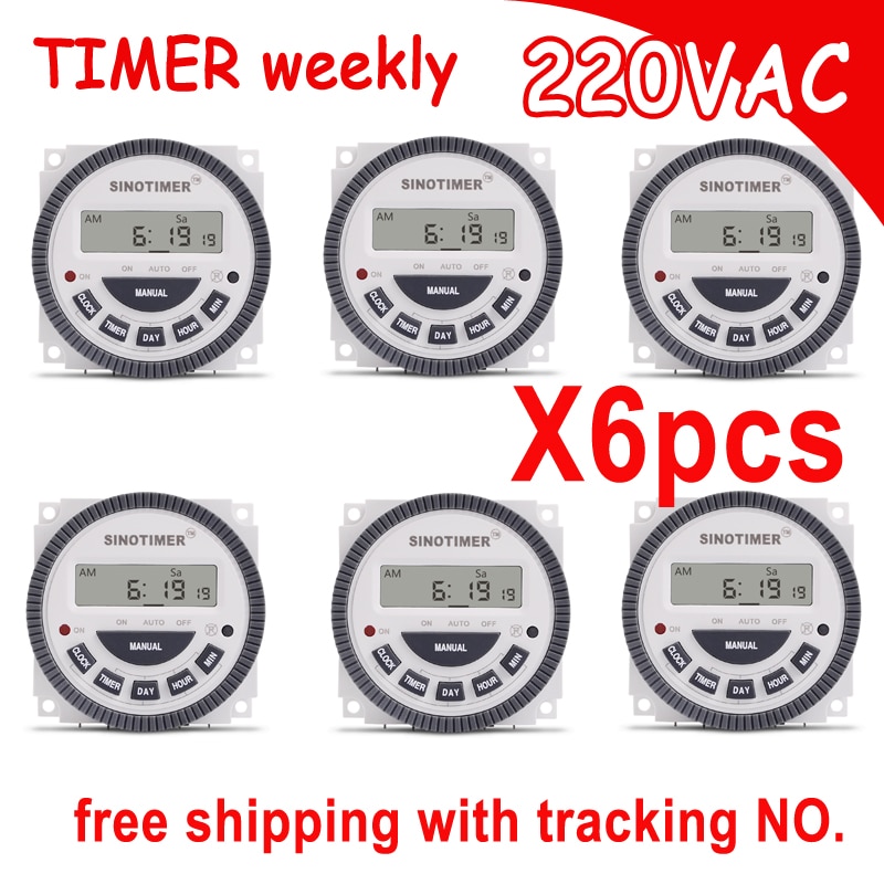 TM619 AC 220V 230V 240V Digital Timer 7 Days Programmable Time Switch Relay with UL listed relay 16A, easy wiring,with flap.