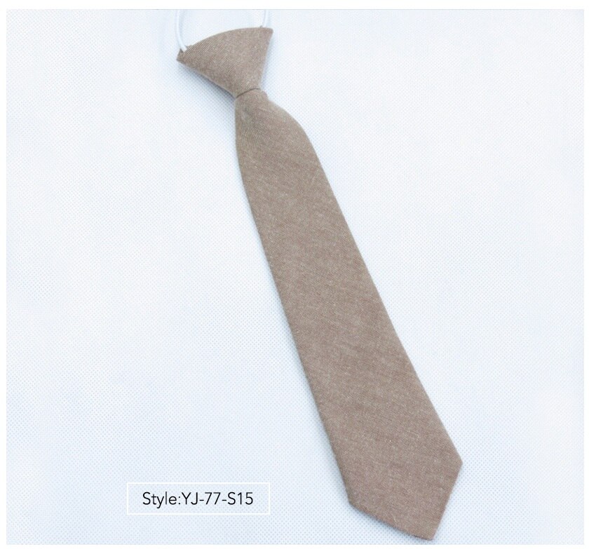 Ties for Children Cotton Solid Neck Tie Boys Girls Students Kid Necktie Performance Photograph Graduation Ceremony: YJ-77-S15