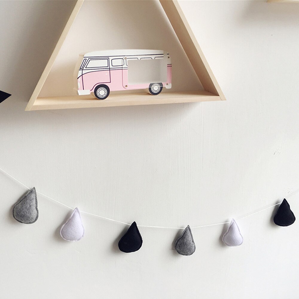 Baby Bumper Voor Pasgeborenen Baby Room Decor Rainbow Regendruppels Opknoping Muur Kinderen Tent Kamer Decoratie Bumper Fotografie Props: Rainbow-11
