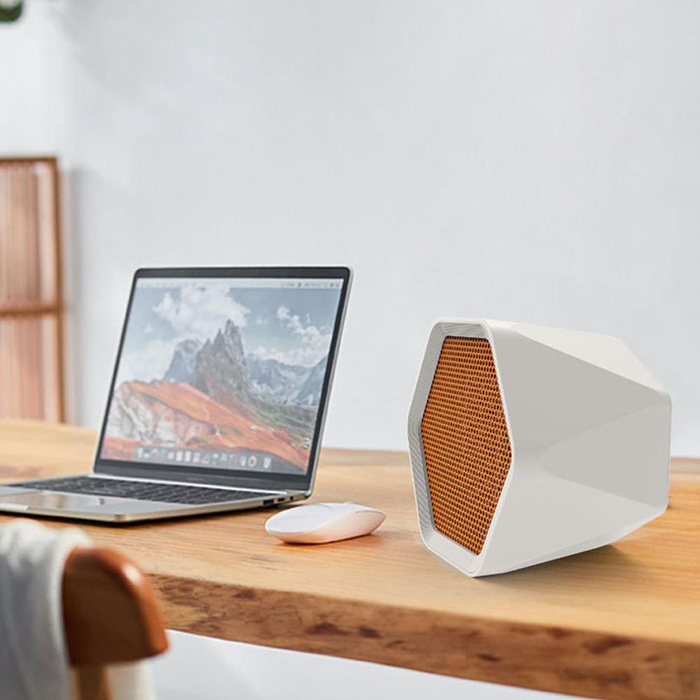 Office Desktop Mini Portable Electric Heating Hexagon 600w Induction Adjustment Low Noise Household Small Air Heater