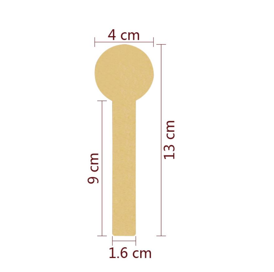 40pcs/lot Vintage Blank Long lollipop Kraft paper Sticker for Handmade Products baking seal sticker label