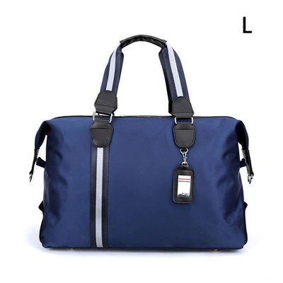 Faltbare reisetasche für herren, wasserdichtes nylon, gepäcktasche, organizer-paket, trendige business- und freizeittasche, sporttasche, schultertasche: Dunkelblau-l