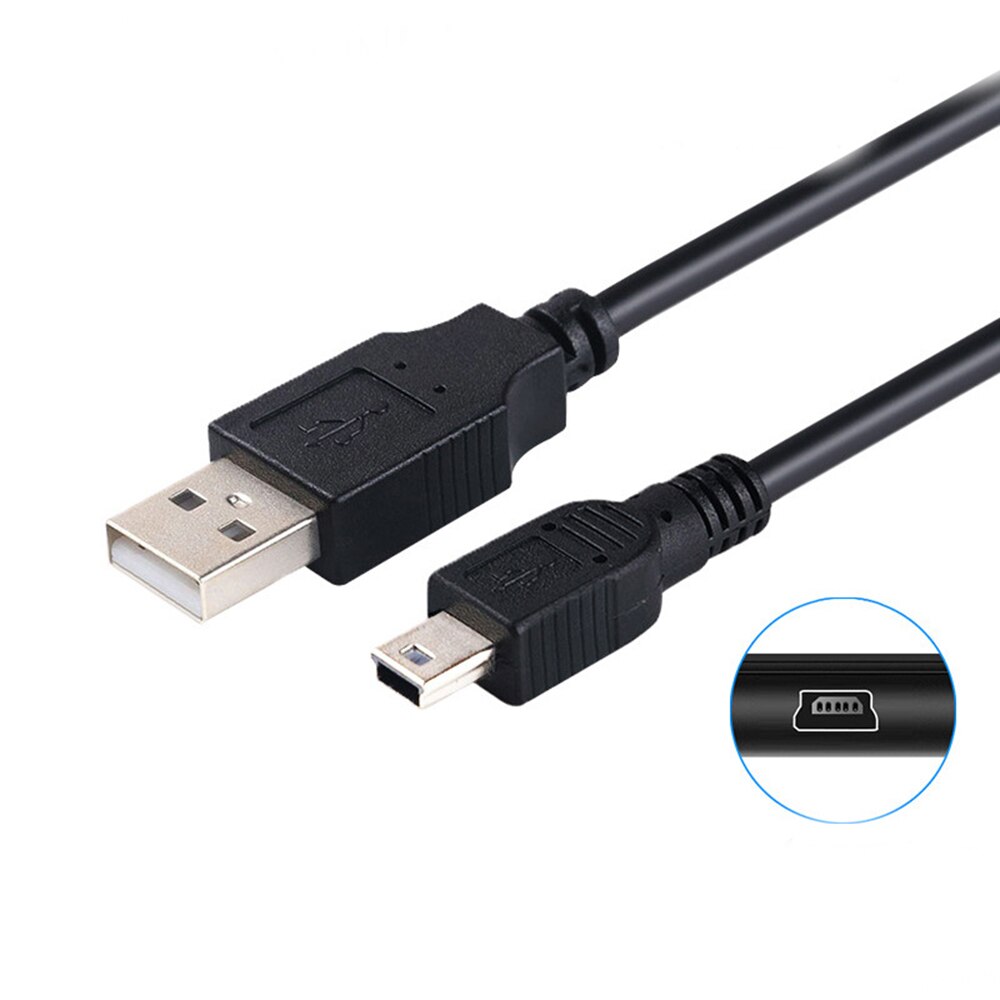 Cable adaptador para reproductor MP3, MP4 y MP5, Mini USB de 2,0 m 0,75, 5 pines, línea de carga de transferencia de datos, cargador de Radio de sincronización de DVD