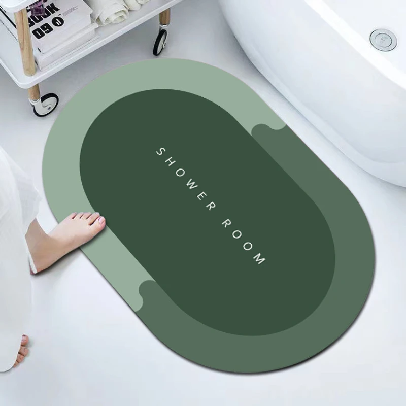 Diatomeeënaarde badmat Rubber Antislip Sneldrogend Superabsorberend Badmat Douchemat - Dunne badmatten voor badkamervloer: Paars / 400MMx600MM