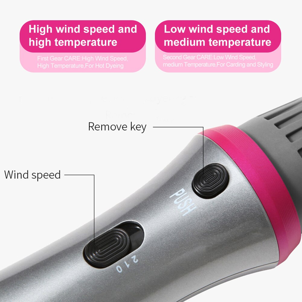 Haar Blower Borstel 4 In 1 Föhn Air Brush Styler En Volumizer Curler Kam Roller Een Stap Ion blow Haar Salon Set