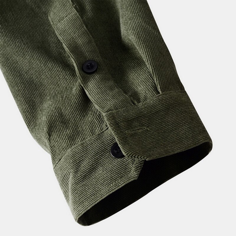 Männer verlieren Hemd Revers Kragen Shirt Nähte Farbe Kabel Langarm Geschmack Hemd Zwei Taschen Männlichen lässig Shirt