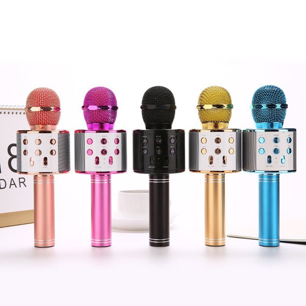 ! Bluetooth Karaoke Microfoon Draadloze Microfoon Professio Speaker Handheld Microfone Speler Zingen Recorder Mic