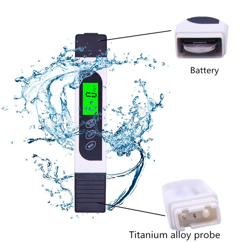 Digitale TDS Meter Draagbare EC Meter 0 ~ 9990ppm 3in1 Water Tester Aquarium Zwembad Testen Pen Zuiverheid Filter Monitor temp & xs