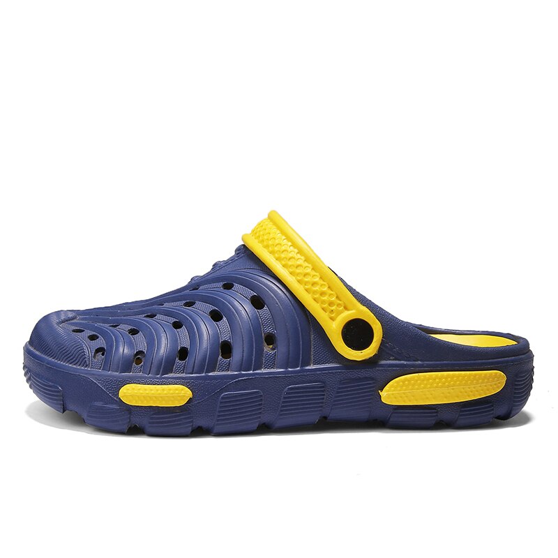 PULOMIES Pistoni di Estate Degli Uomini Sandali Massaggio Zoccoli Da Giardino All'aperto Scarpe Da Uomo Piscina Sandali Da Bagno Presentazioni Aziende Produttrici Giochi Muli Pistoni Della Spiaggia: Blu / 42