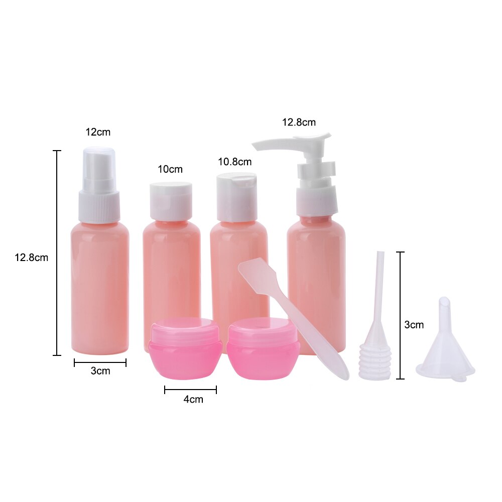 9Pcs/set Beauty Mini Lotion Travel Accessories Plastic Transparent Empty Portable Container Bottle Squeeze Tubes Makeup Tool