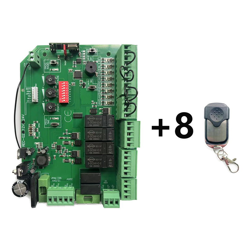 Placa de circuito de control de puerta oscilante/deslizante DC24V conectar con regulación de velocidad de motor dual y cierre automático de puerta