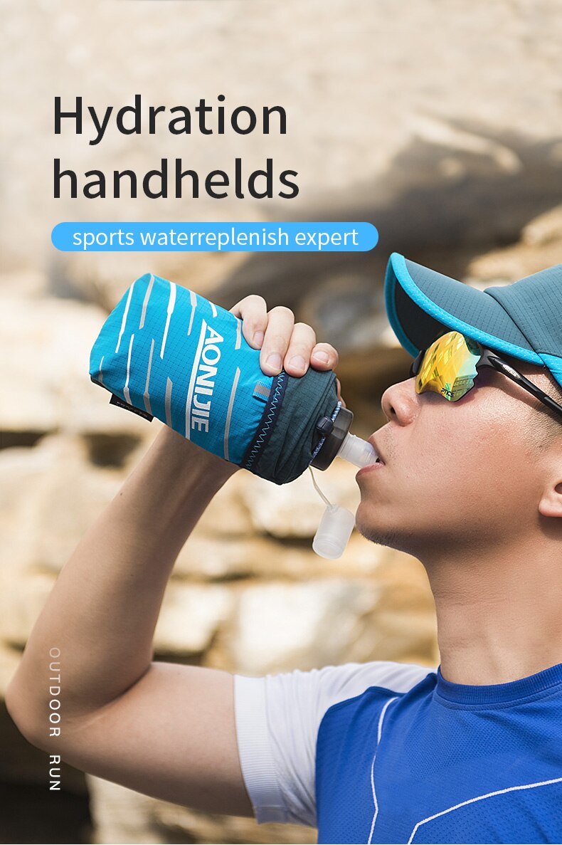 AONIJIE A7102 Light Weight Handheld Quick Grip Quick Stow Flask Water Bottle Carrier Bag 6.8&quot; Phone Holder Pouch Hydration Pack