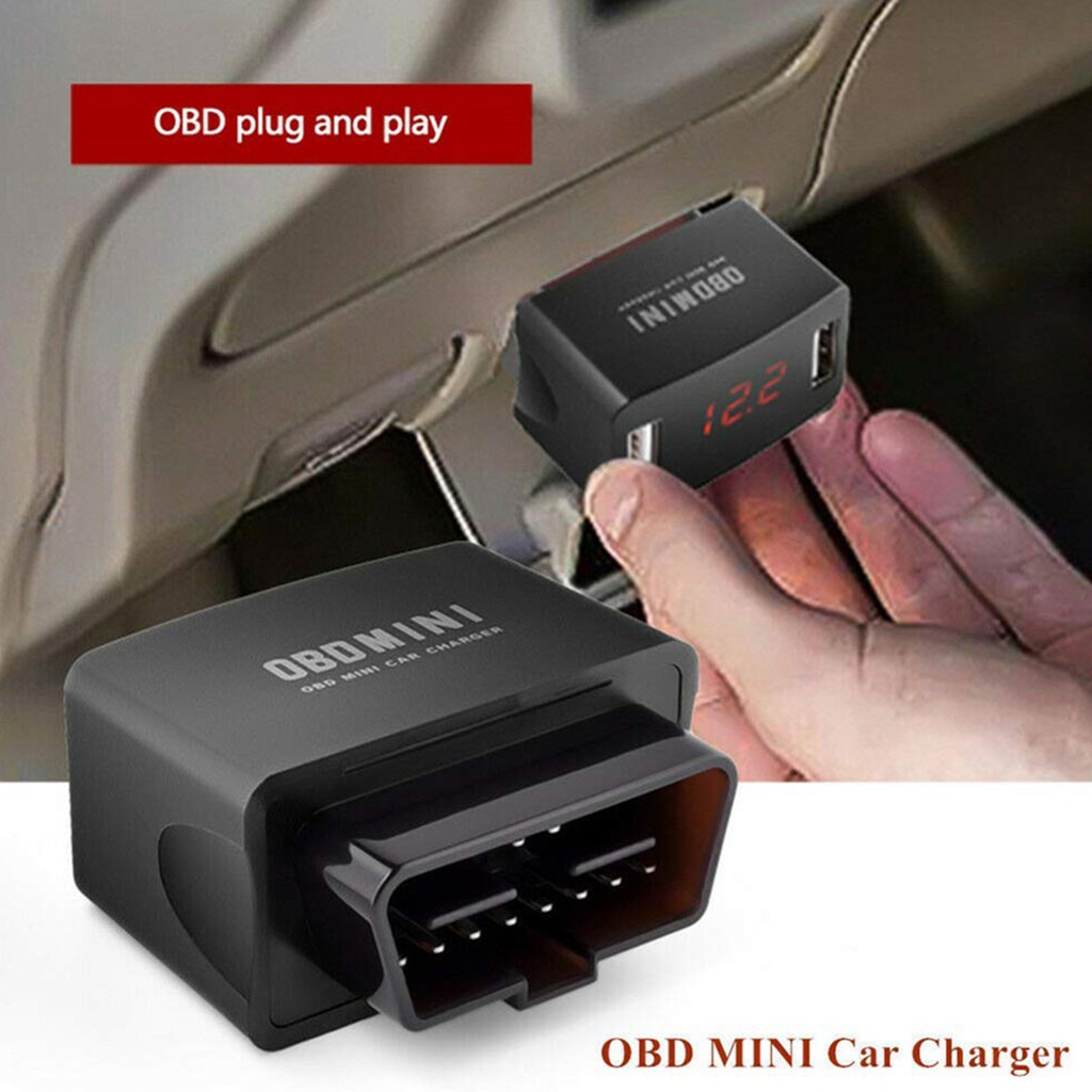 Quick Charger Obd Mini Car Suv 12/24v Usb Charging 2 Ports Battery Protection Car Battery Voltage Detection Function#LR2