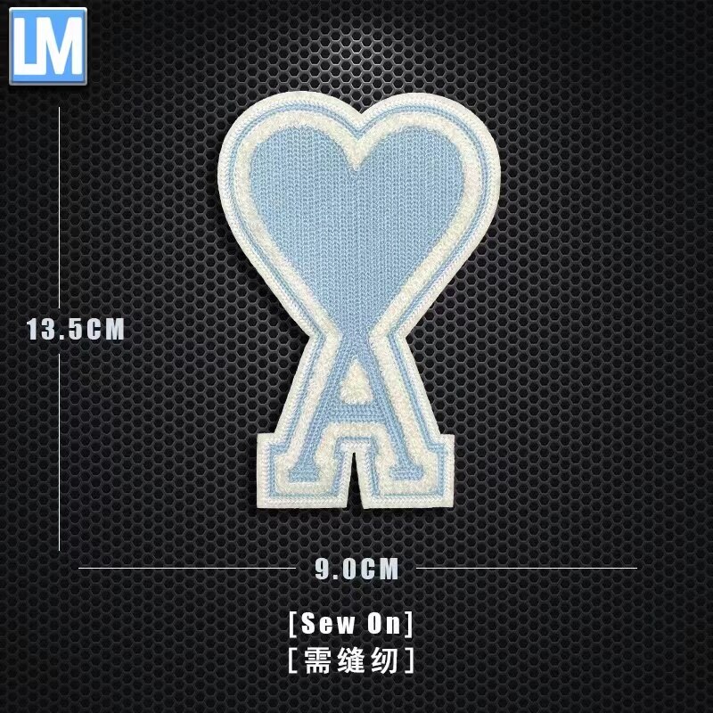 Herz EINE Stickerei kleidung zubehör Patch tuch aufkleber kleine Etikett pfirsich herz stickerei abzeichen abzeichen pfirsich: 015