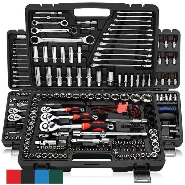 46pcs Socket Set Car Repair Tool Ratchet Spanner Wrench Set Pawl Socket Spanner Screwdriver Metalworking Tool Kit