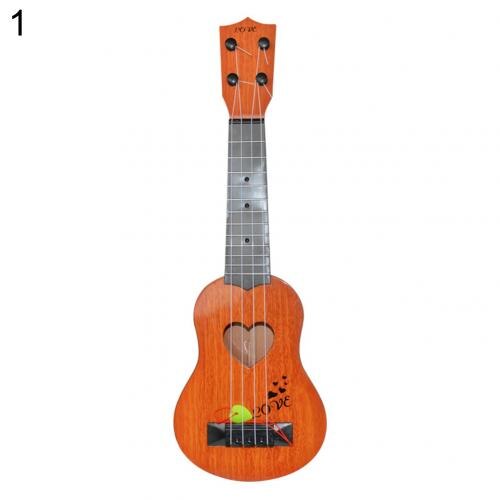 Kind Einfarbig Holz Ukulele Hawaiian Gitarre Griffbrett Saiten Instrument Spielzeug Gitarre Linde Musical Instruments: 1