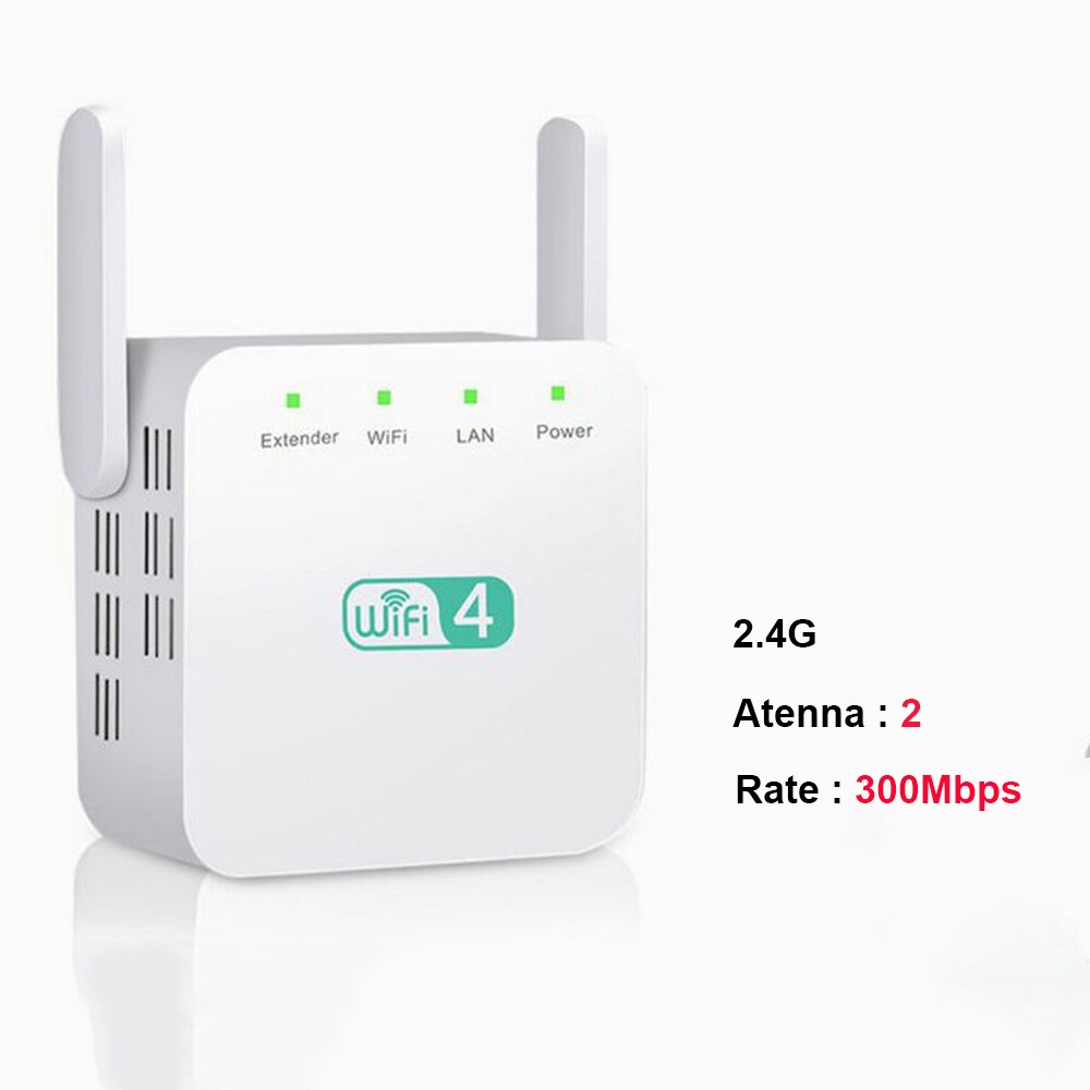 Wireless WiFi Repeater Wi Fi Booster 2.4G/5Ghz Wi-Fi Amplifier 300/1200 M Signal WiFi Long Range Extender Access Point: WHITE / EU Plug