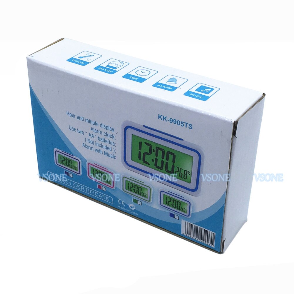 Despertador Digital LCD parlante ruso con termómetro, retroiluminado, para visión ciega o baja, 4 colores 9905RU