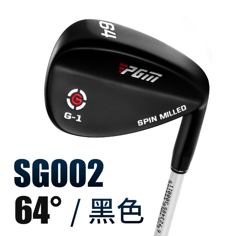 PGM Golf Clubs Sand Bar Cut Rod CNC Face Groove Stainless steel Golf Wedges Club Occupation Shaft /Cutter/Wedge 50-64 Degree: black 64 degree