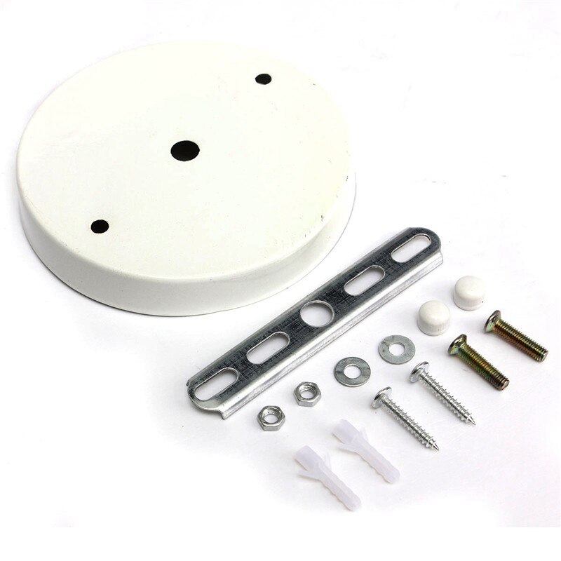 100mm/105mm/120mm Buchse Lampe Basis Halfter Decke Baldachin Wandleuchte Montieren LED Basis Jahrgang anhänger Licht Lampe Rabatt Basis: Weiß-115mm