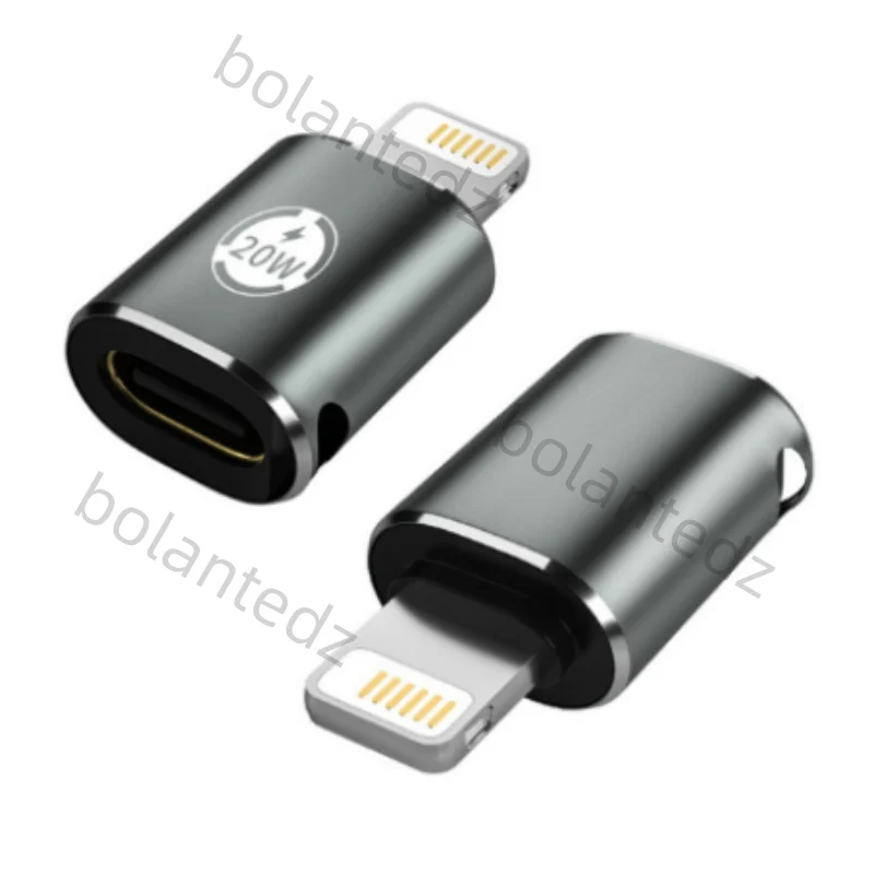 20W Fast Usb Type C To Lightning Adapter for IPhone 13 Pro Max 12 14 Usbc Male To Ios 8pin Female Otg Quick Charging Converter​​: army green