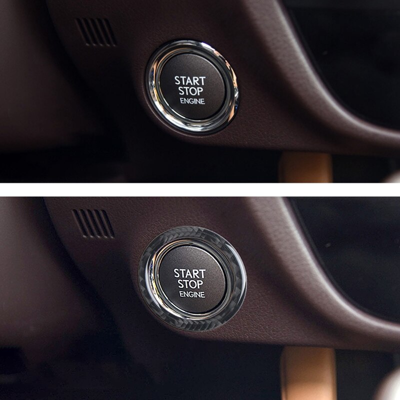 for LEXUS IS250 IS350 Car Accessories Engine Start Stop Button Carbon Fiber Ring Trim
