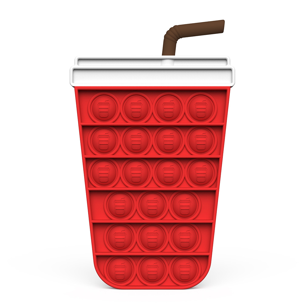 Push Bubble Sensory Toys Rainbow Christmas Tree Reliver Stress Squeeze Silicone Push Bubble Fidget Toys Sensory Toy: E