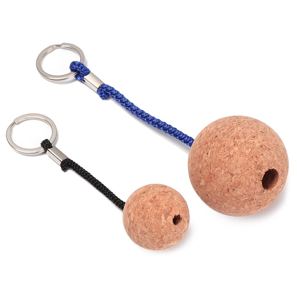 Porte-clés boule de liège 53mm/35mm bouée flottante, porte-clé pour Sports d'eau plage voyage pêche bateau à rames outil de piscine