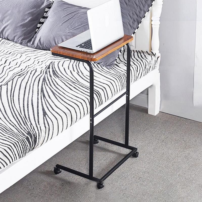 Mesa auxiliar móvil para sofá, bandeja para TV, mesa auxiliar para cama con rueda, alta capacidad de carga, mesa deslizante silenciosa para sala de estar