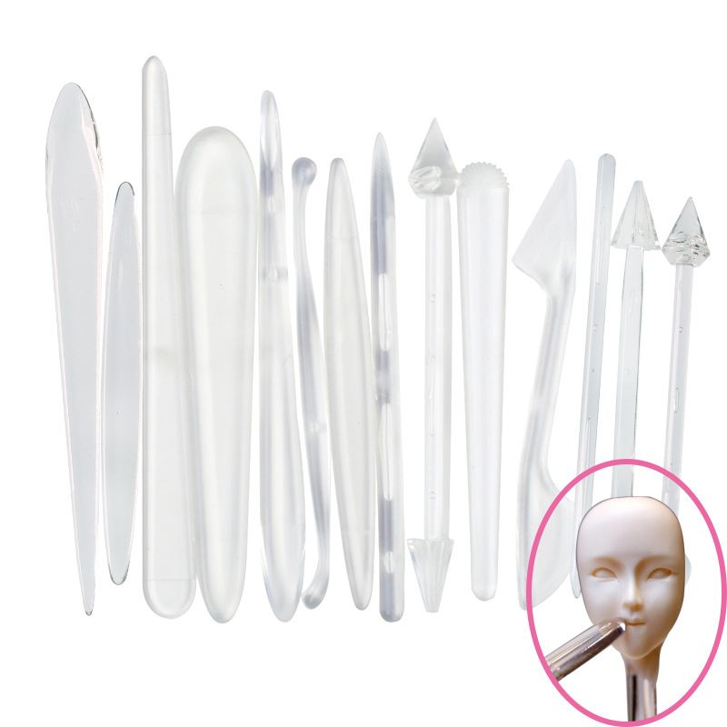 13pcs/Set Sculpture Sugar Modeling Cutter Smoother Polymer Clay Pen Tool Kit