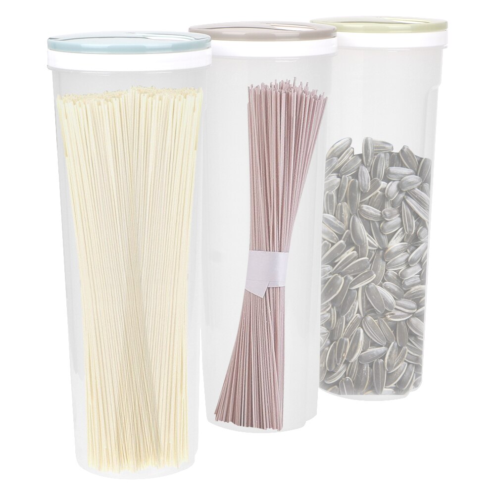 Hilife spannmål spannmål havregryn nötter bönor behållare kök pasta redskap mat förvaring låda spagetti nudlar låda färskhet förseglad