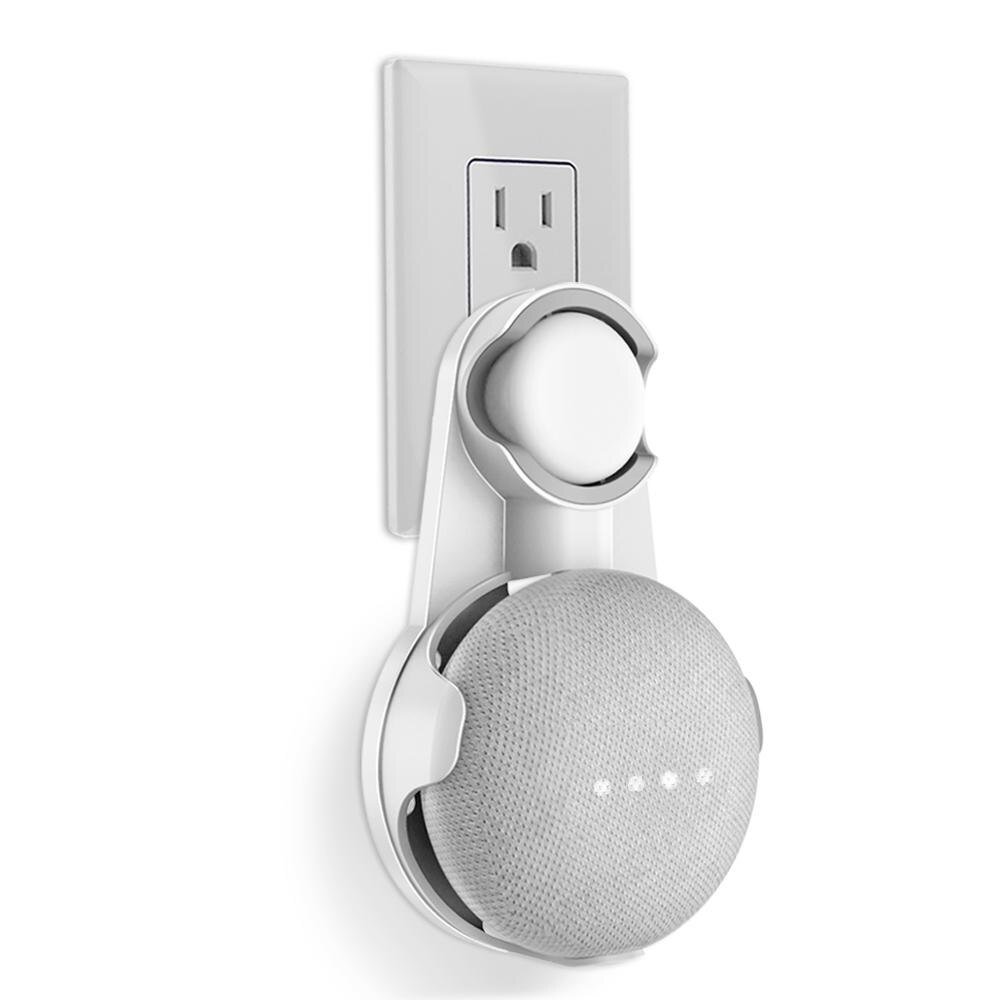 Sportlink Houder Voor Google Thuis Mini Nest Mini Voice Assistent Outlet Wall Mount Stand Beugel Keuken Slaapkamer Badkamer Office: White-Gray