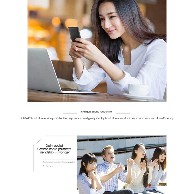 Clear and ligent Translator Simultaneous Voice Translation Multi-Language Translation Good for Traveling Abroad