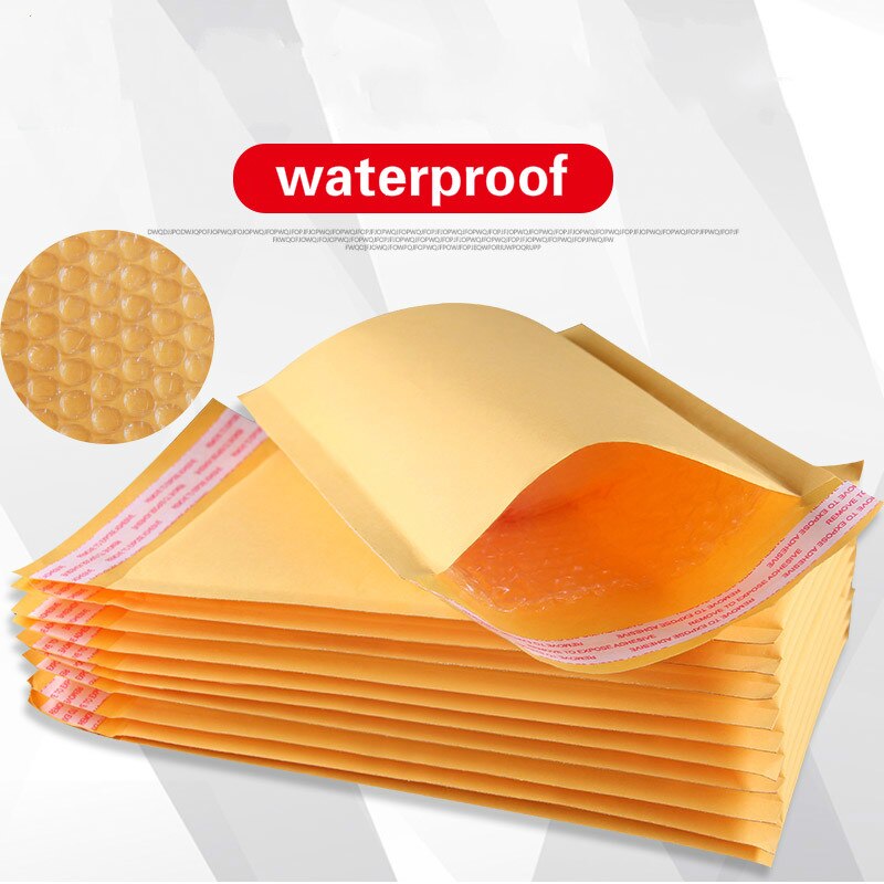 Bubble Envelopes Bags Mailers Padded Envelope Kraft Paper Bubble Mailing Packaging Bag Wrap Storage 10pcs 20*25cm