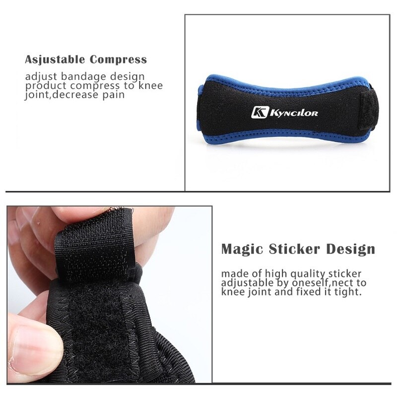 1PCS Adjustable Knee Patellar Tendon Support Strap Band Knee Support Brace Pads for Running basketball Outdoor Sport
